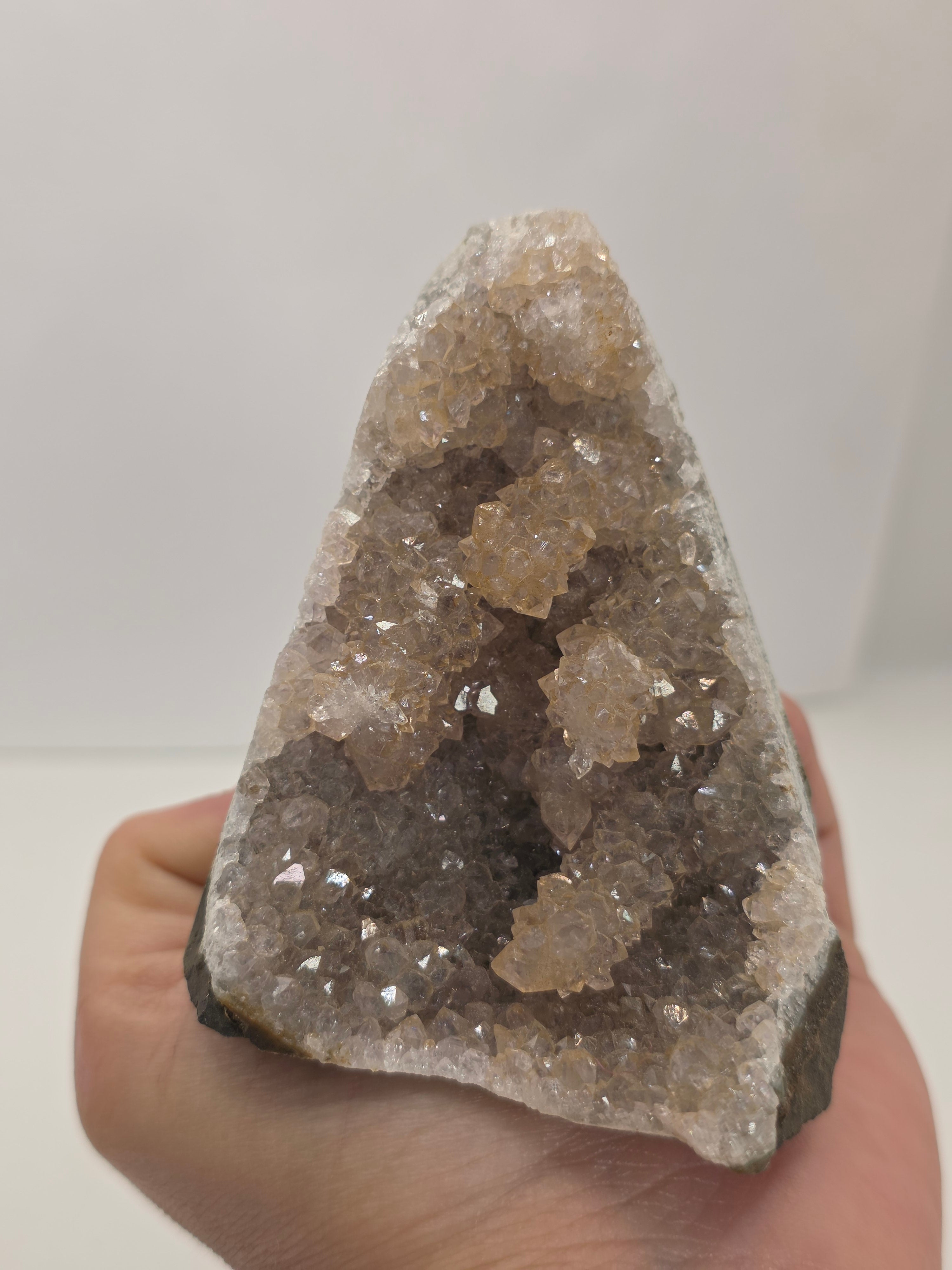 Natural Amethyst Druzy Cluster | Healing Crystal Geode Display Piece