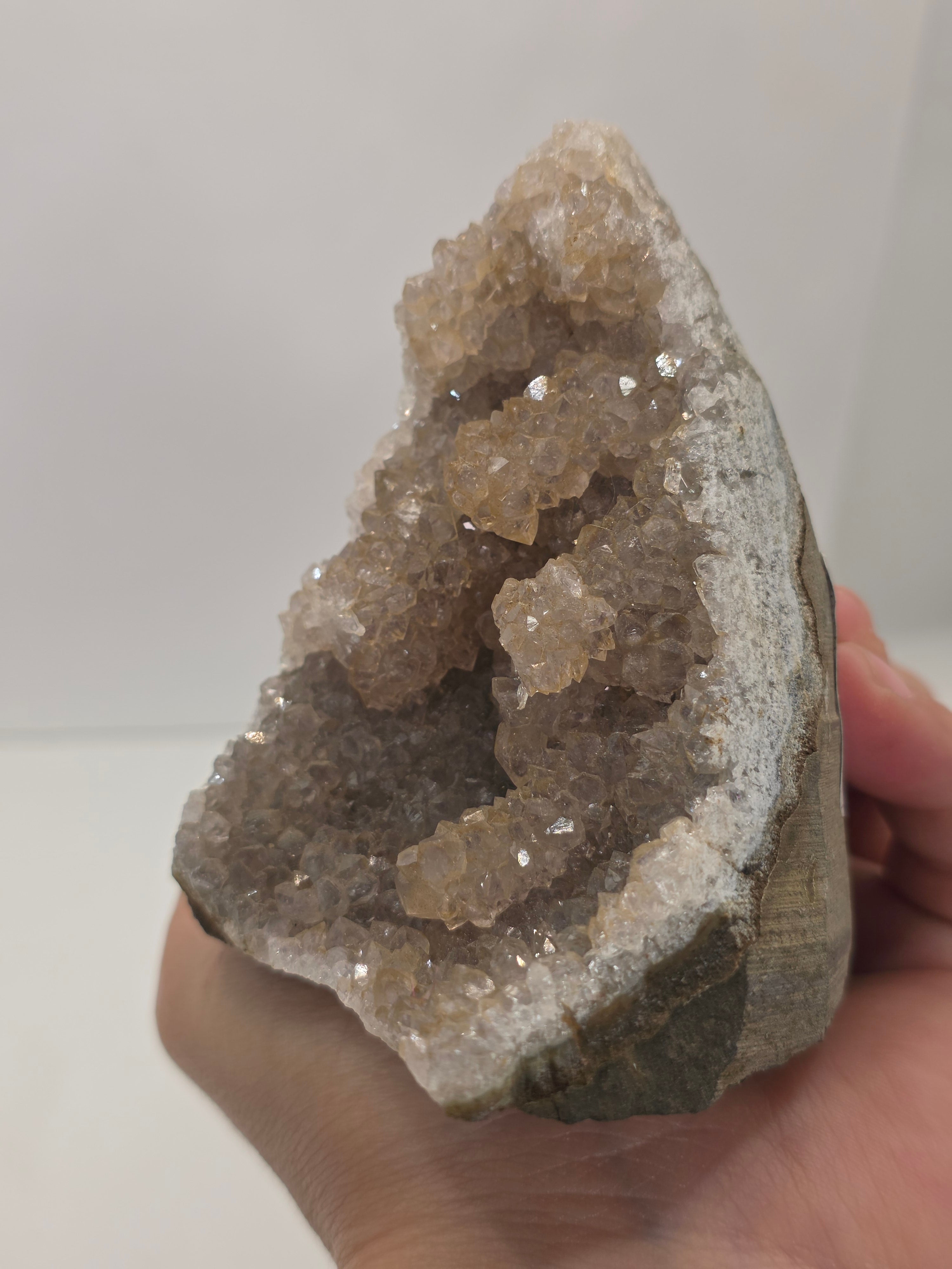 Natural Amethyst Druzy Cluster | Healing Crystal Geode Display Piece