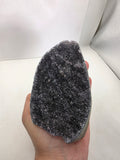 Natural Black Amethyst Druzy | Grounding Protection Stone