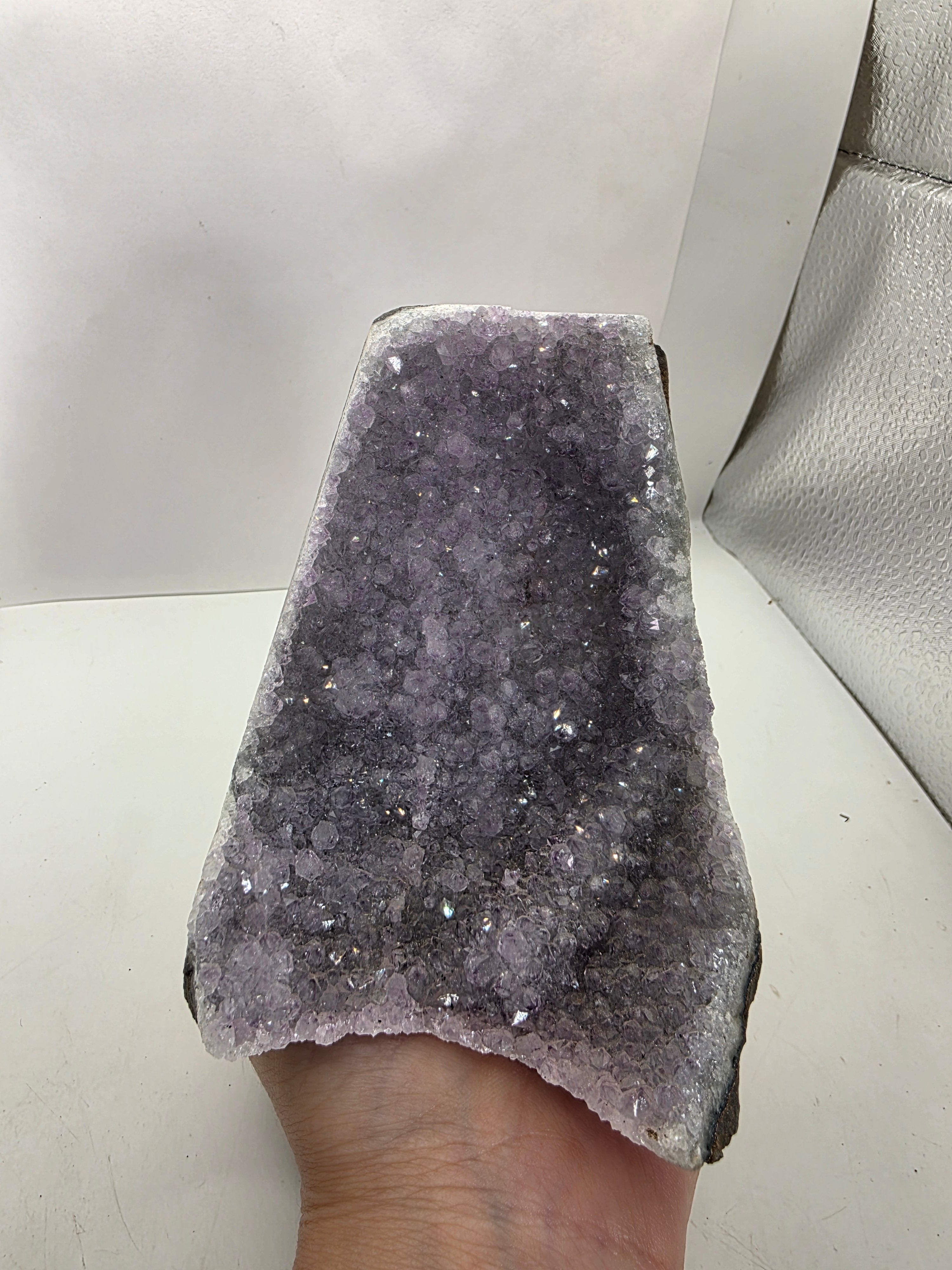 Raw Amethyst Cluster | Open Face Geode Crystal Display Piece