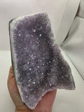 Raw Amethyst Cluster | Open Face Geode Crystal Display Piece