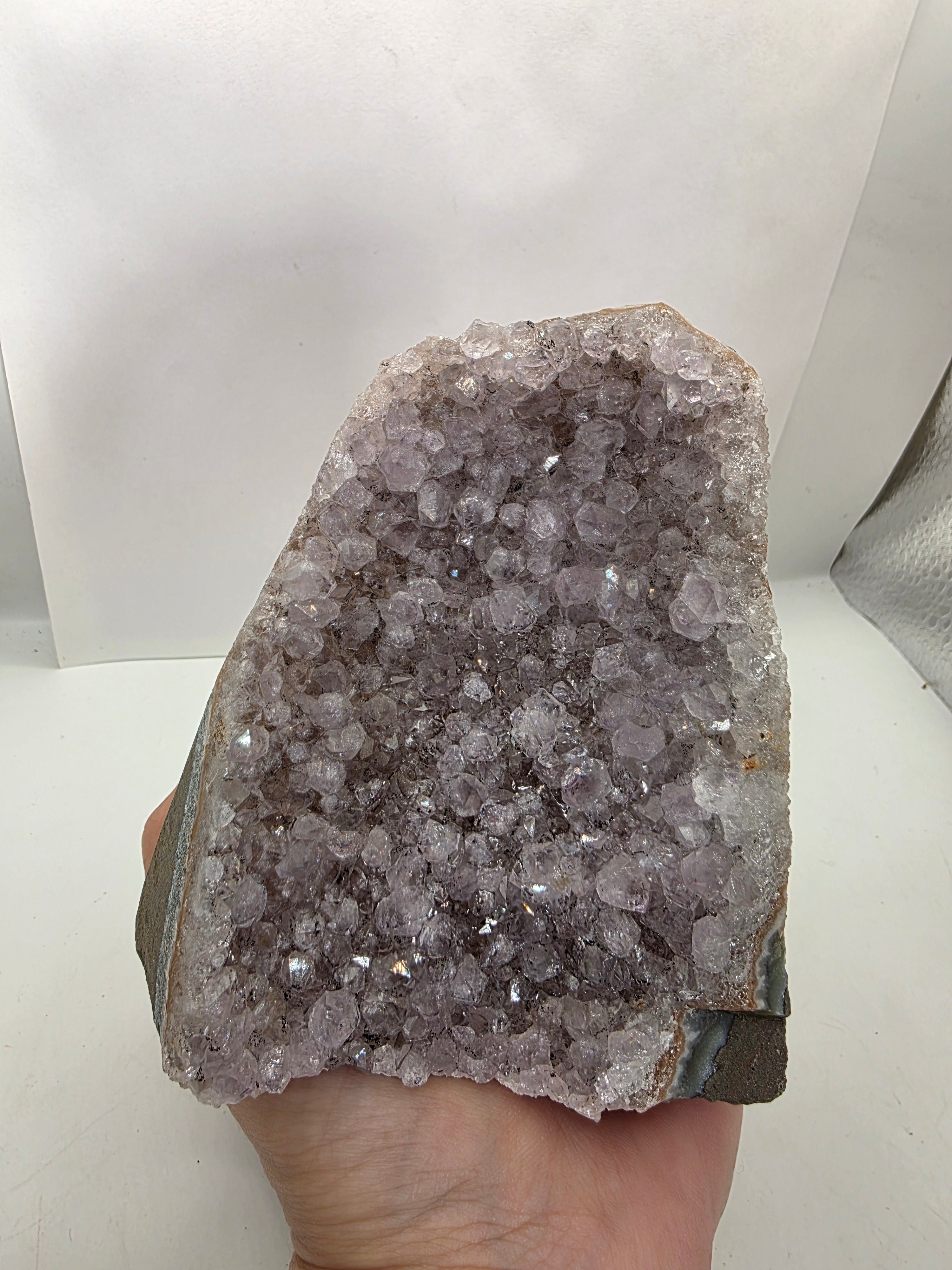 Light Lavender Amethyst Cluster | Raw Druzy Crystal Geode Decor
