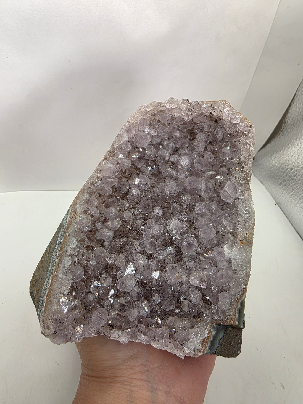Light Lavender Amethyst Cluster | Raw Druzy Crystal Geode Decor