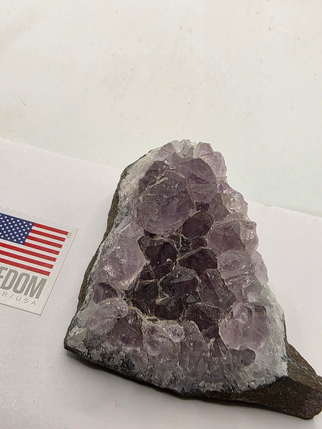 Chunky Amethyst Crystal Cluster on Matrix | Raw Purple Geode Specimen