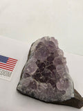 Chunky Amethyst Crystal Cluster on Matrix | Raw Purple Geode Specimen