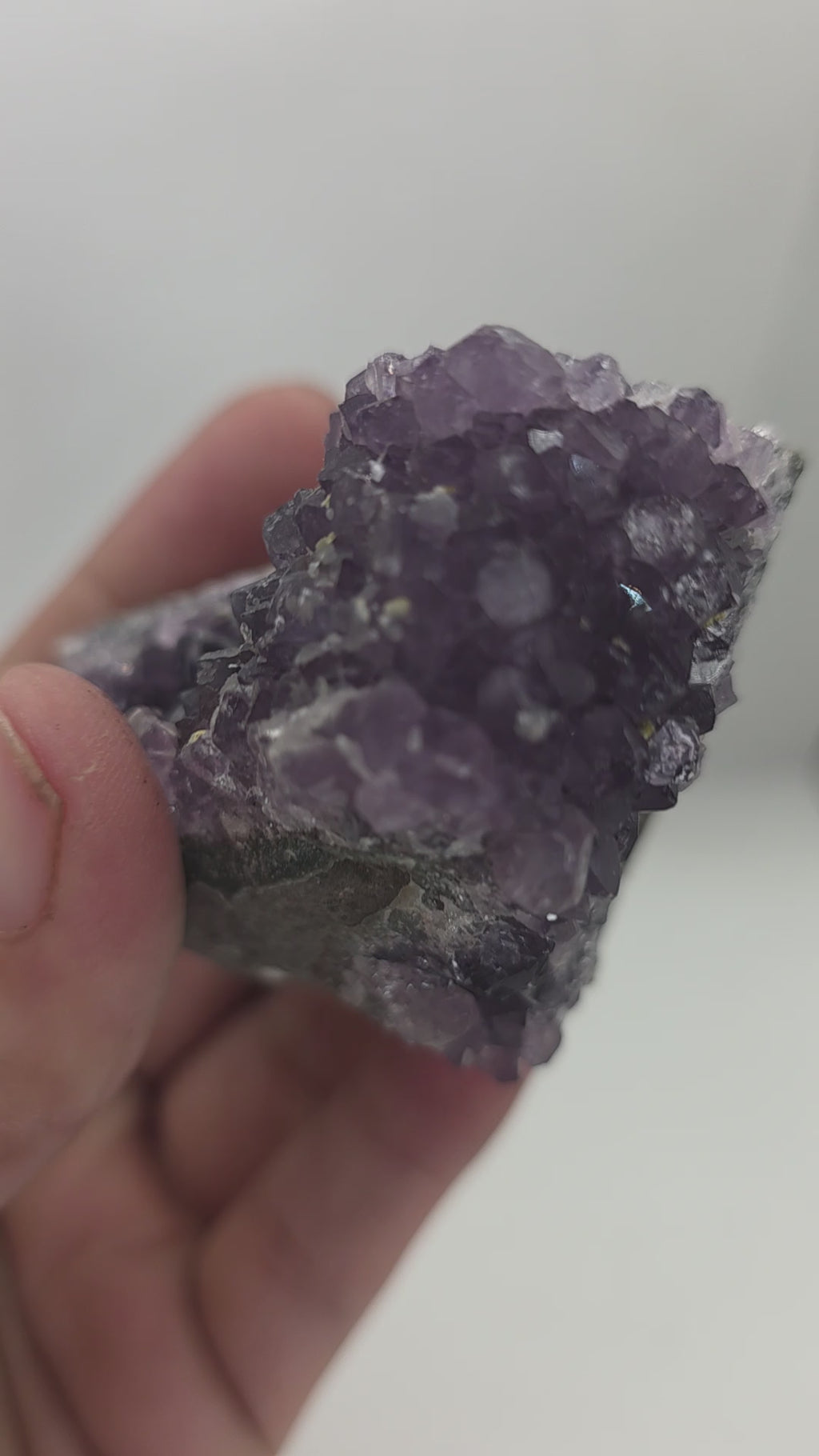 Amethyst Cluster with Natural Inclusions | Raw Crystal Geode Specimen