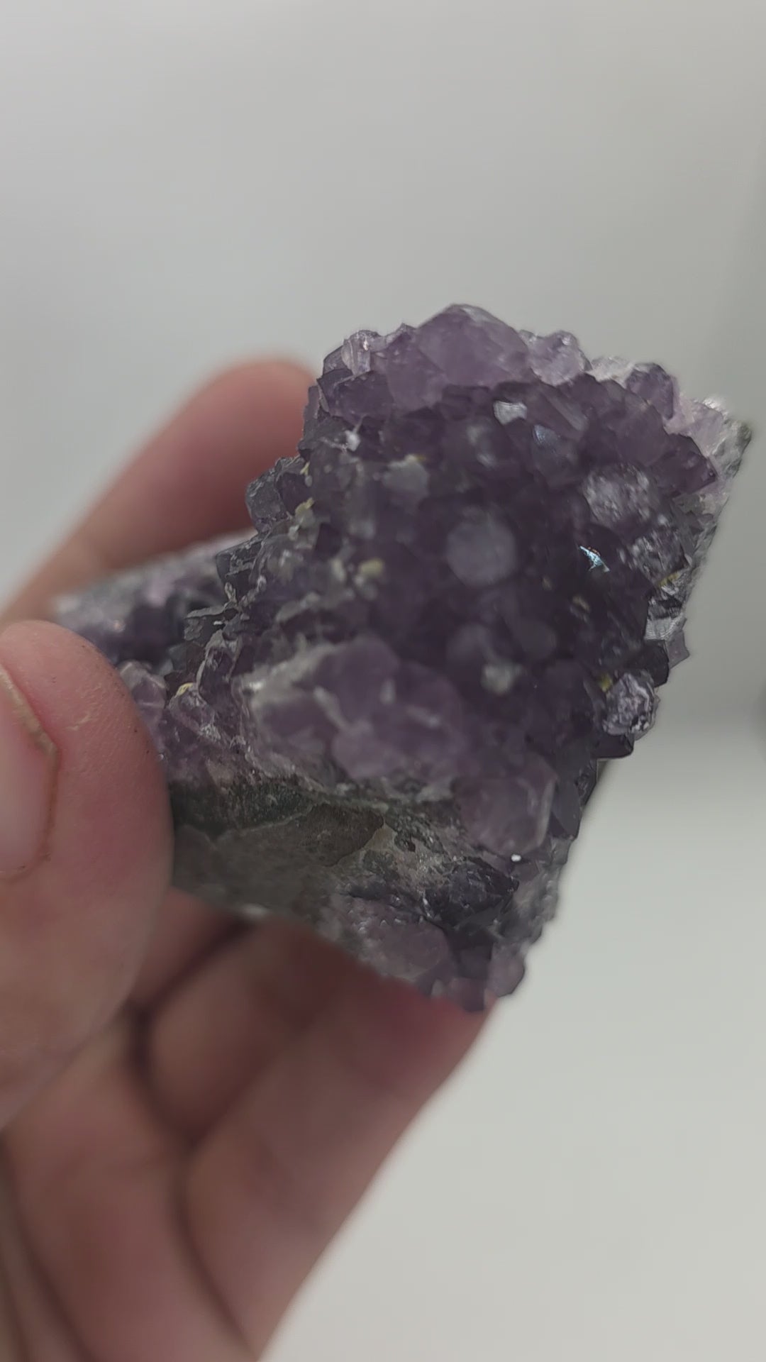 Amethyst Cluster with Natural Inclusions | Raw Crystal Geode Specimen