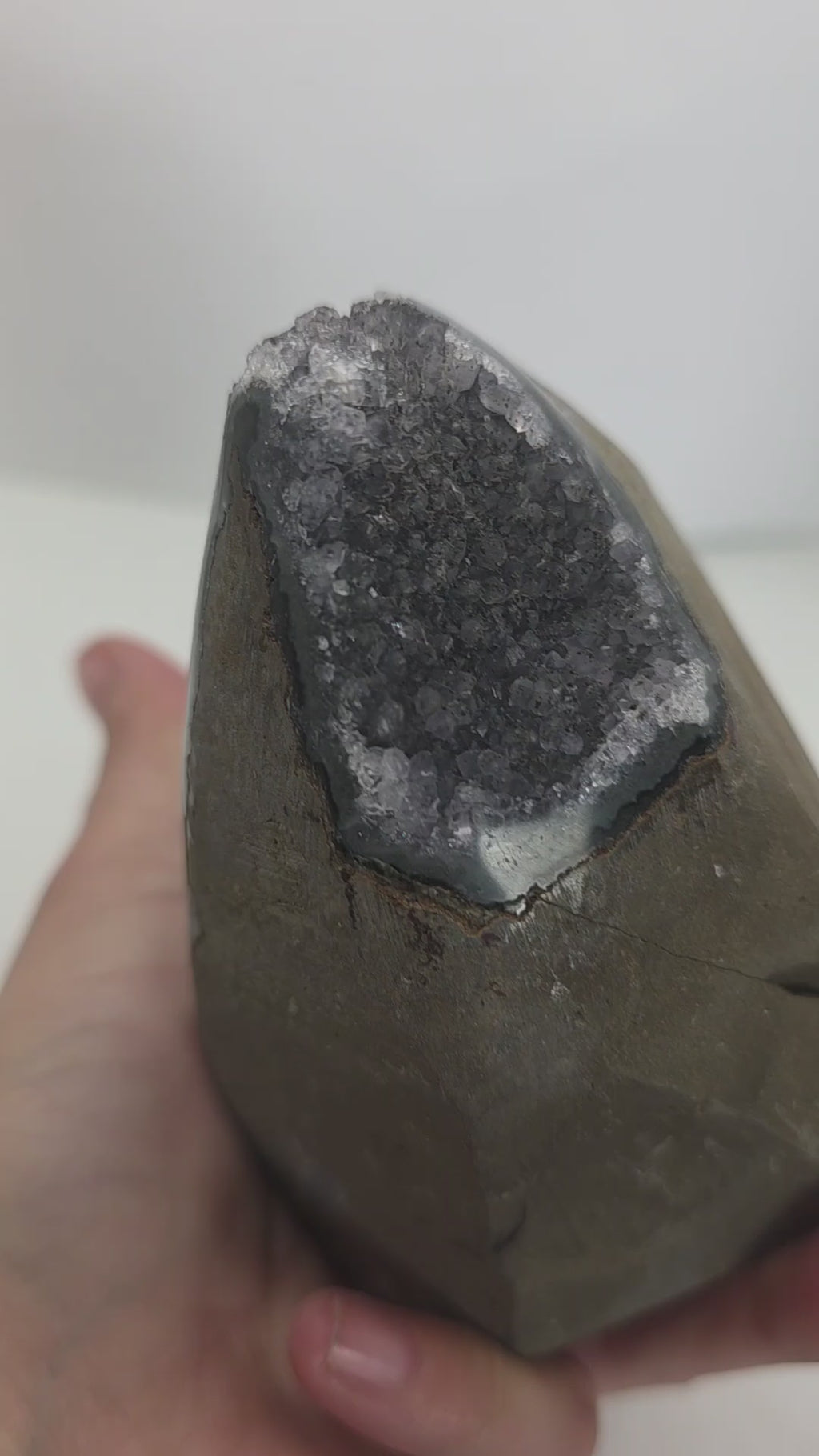 Natural Black Amethyst Druzy | Grounding Protection Stone