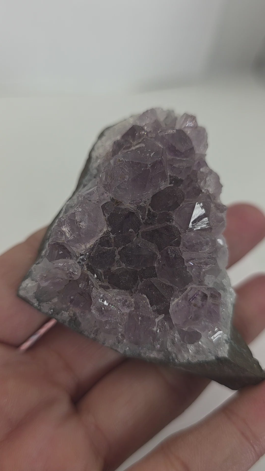 Chunky Amethyst Crystal Cluster on Matrix | Raw Purple Geode Specimen